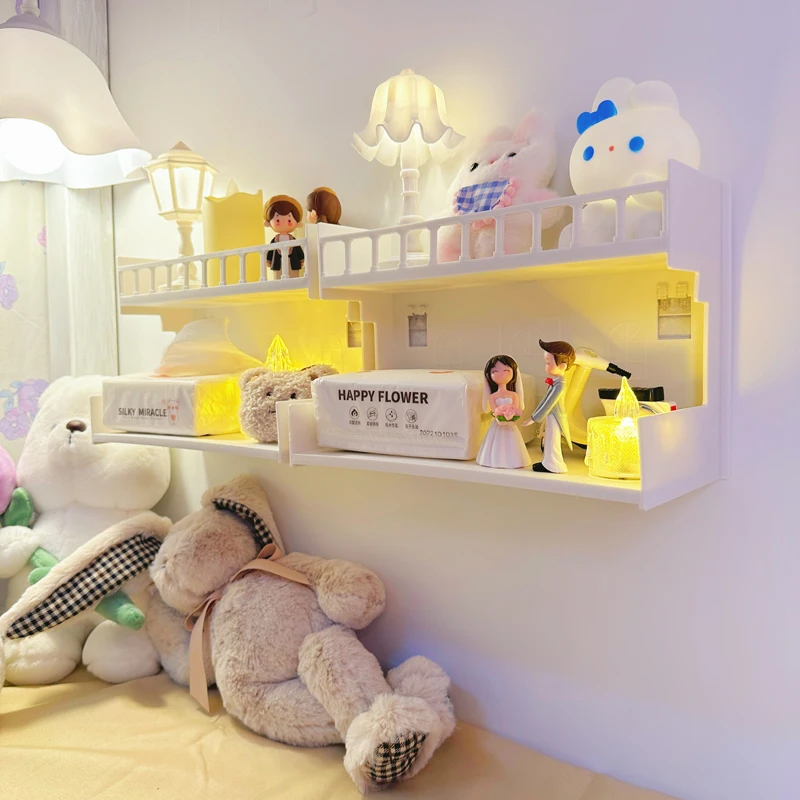 大学宿舍上铺收纳架床头墙上免打孔纸巾盒卧室寝室挂墙手机置物架