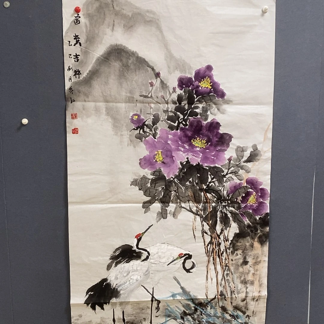 国画周秀红68.138手绘画芯