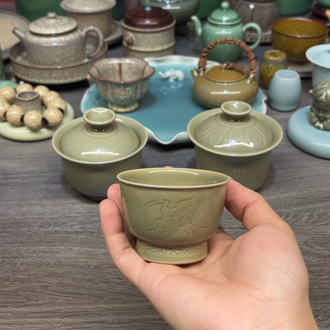 何亦鹏 越窑 仙鹤杯