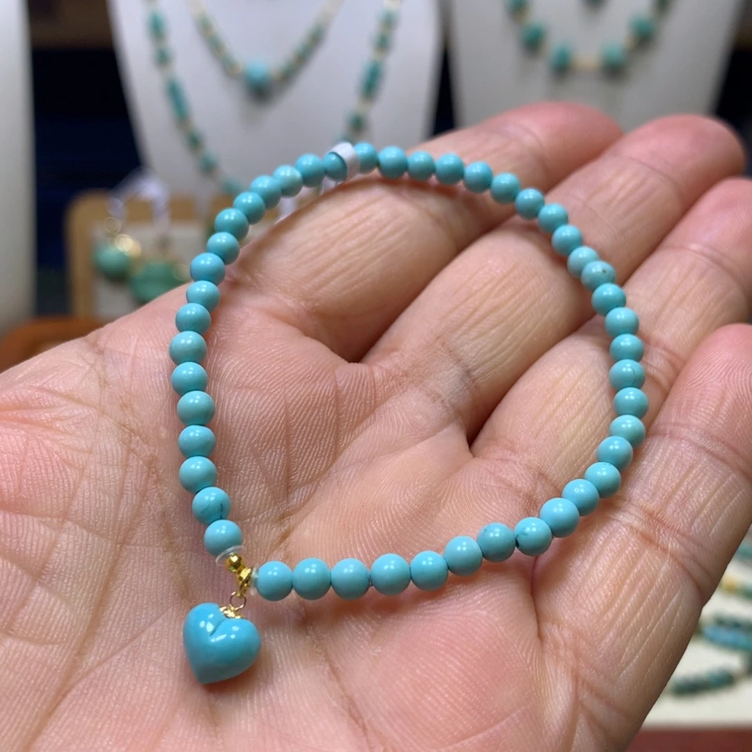 绿松石18K金镶嵌单圈