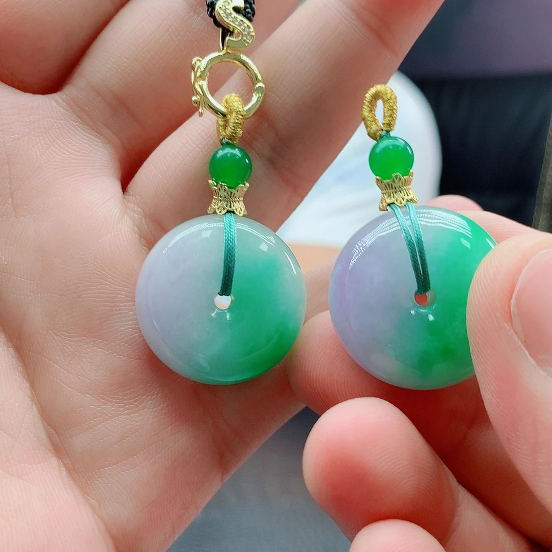 翡翠挂件14K金镶嵌16