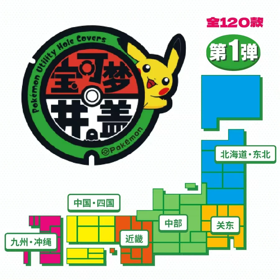 第一弹 宝可梦 井盖冰箱贴 直播代拆