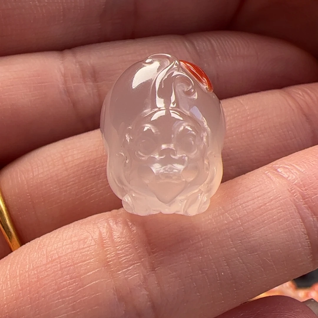 玉***花南红玛瑙未镶嵌貔貅