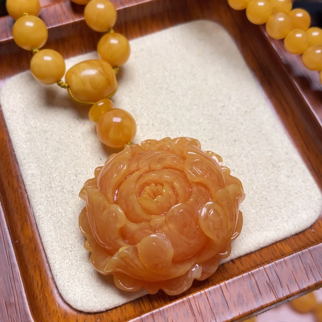 蜜蜡颈饰未镶嵌项链