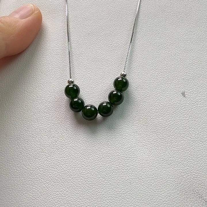 和田玉银S925镶嵌颈饰