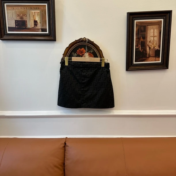 99新 FENDI/芬迪 腰围70cm-满印双F半裙【小鱼】#890
