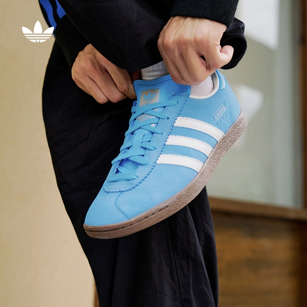 阿迪达斯三叶草 「T头鞋」STADT男女经典时尚薄底运动板鞋 JR6345