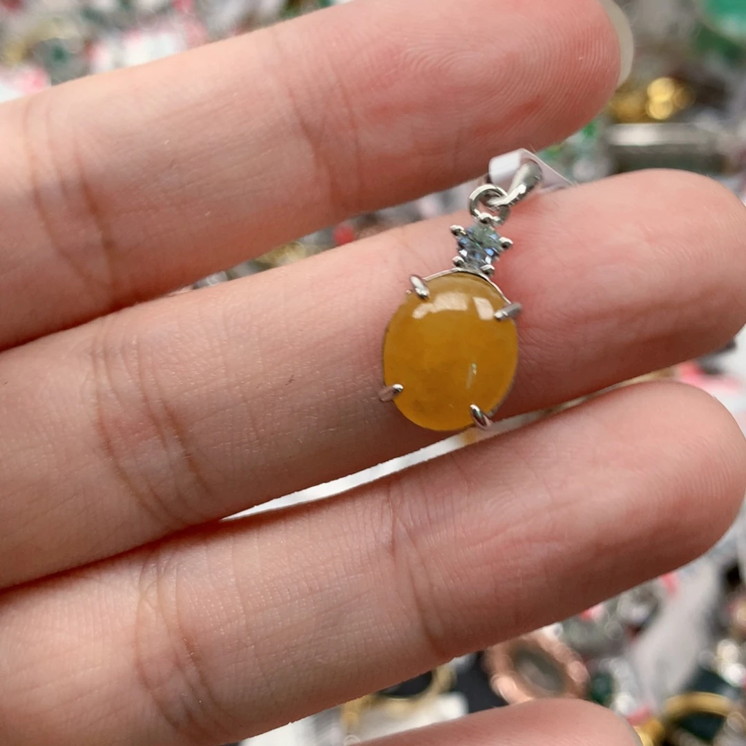 翡翠戒指银S925镶嵌