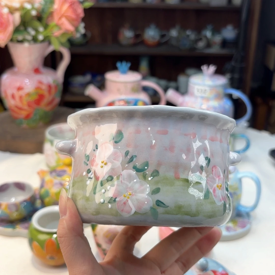 景德镇手绘高温釉下彩陶瓷茶具