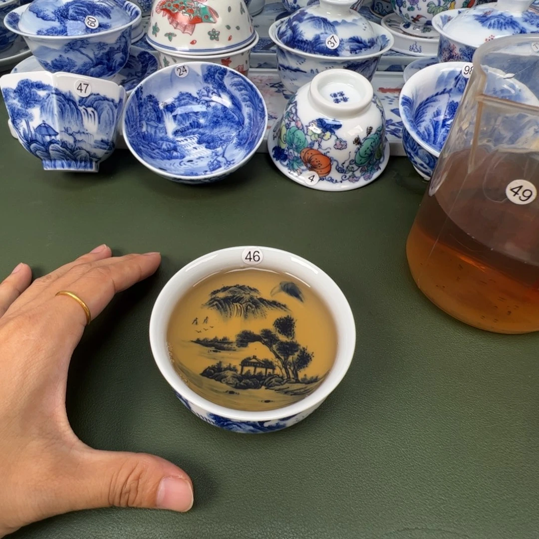 景德镇纯手工纯手绘茶具木木46