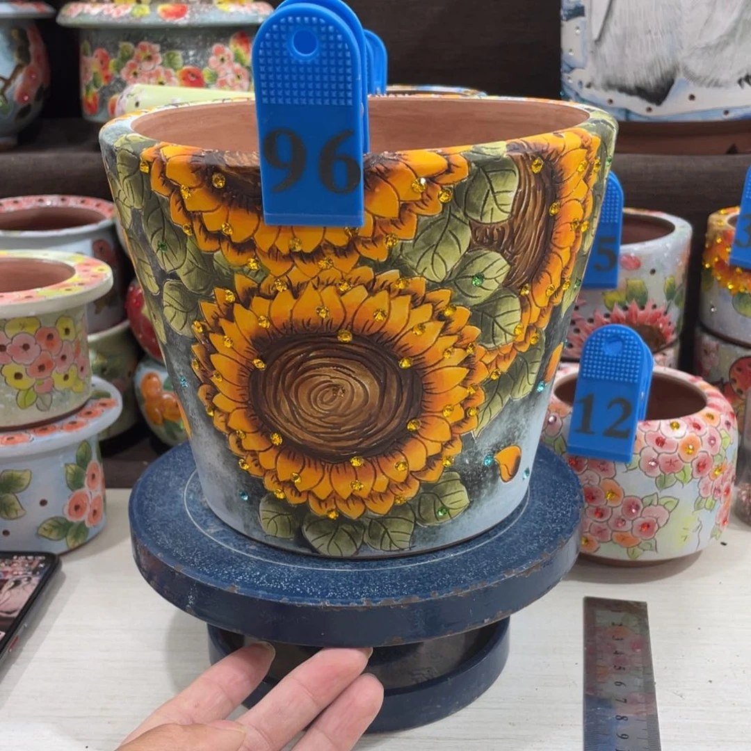 红陶挽*多肉花盆椭圆盆