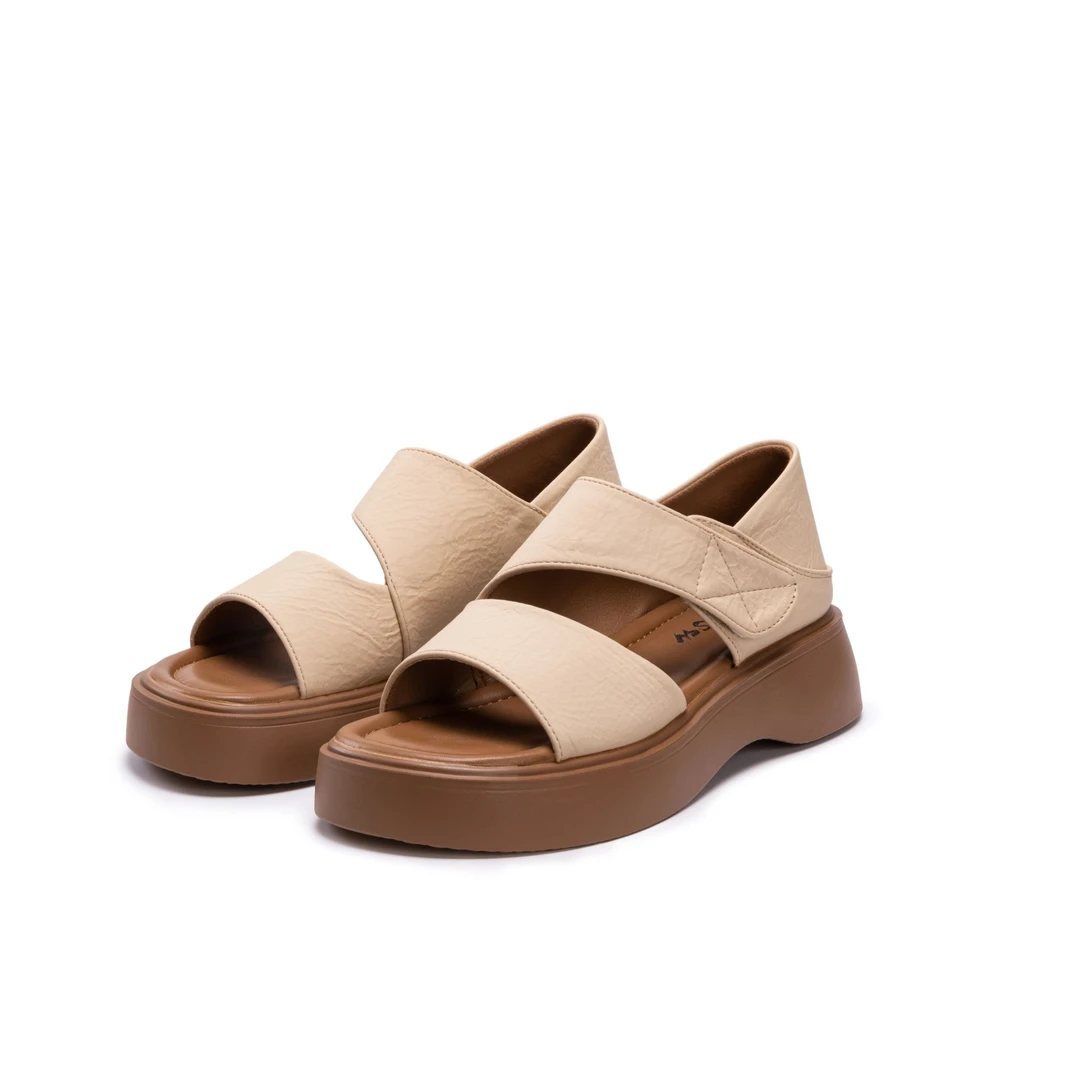 艺韵歌露趾沙滩鞋休闲凉鞋时尚休闲沙滩鞋包跟舒适厚底高跟