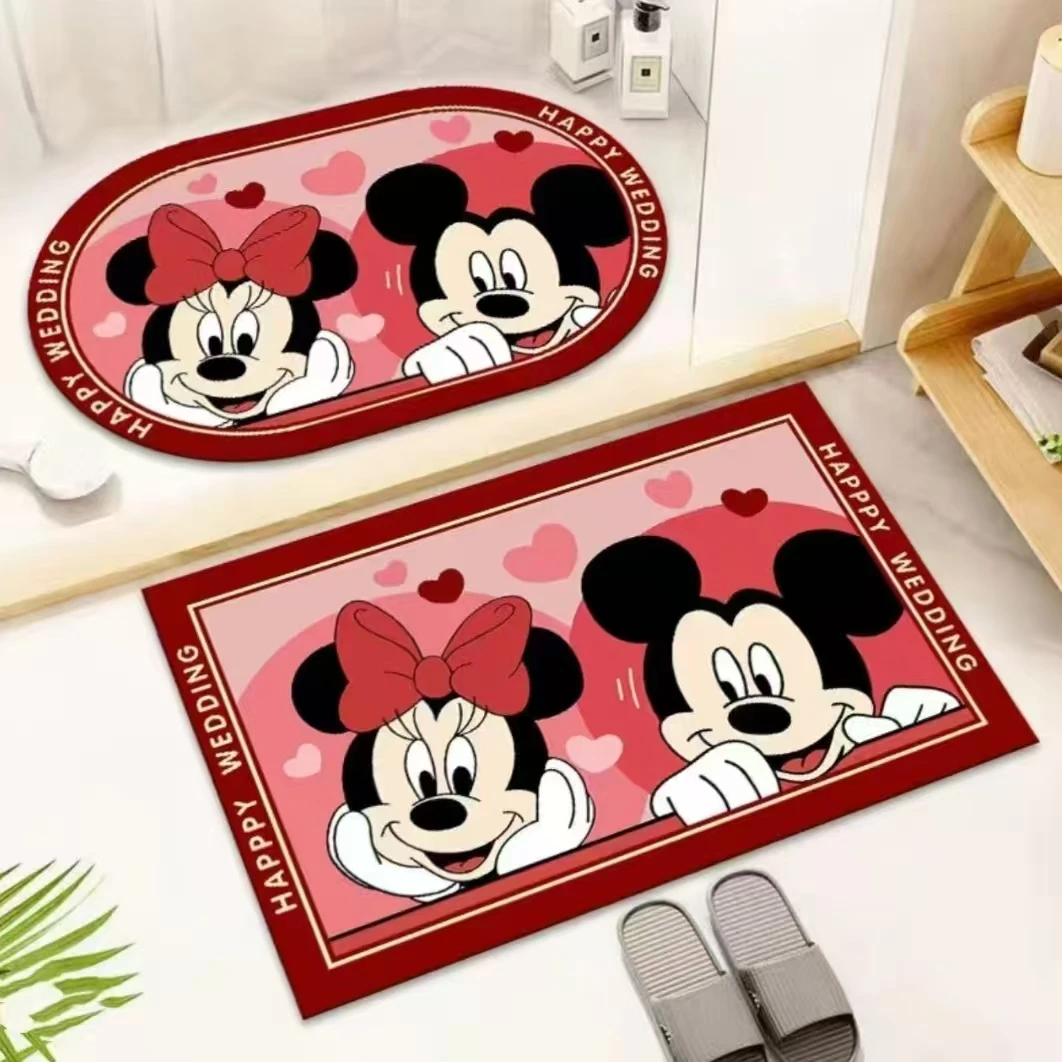 新年款爱心米奇40*60cm到手两件浴室吸水防滑垫脚垫洗手间可爱A69