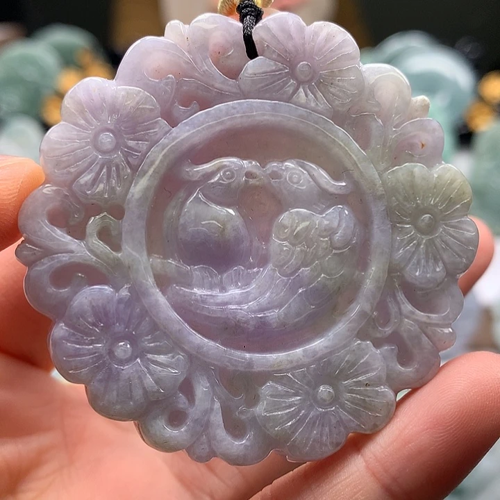 翡翠未镶嵌颈饰鸟语花香喜上眉梢洒黄翡福利