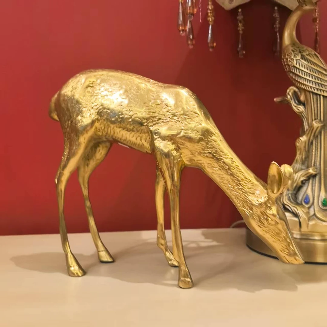 【欧美外单】G5016-S全铜梅花鹿摆件260*70*210