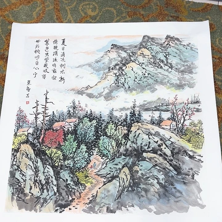 国画四尺斗方慧智