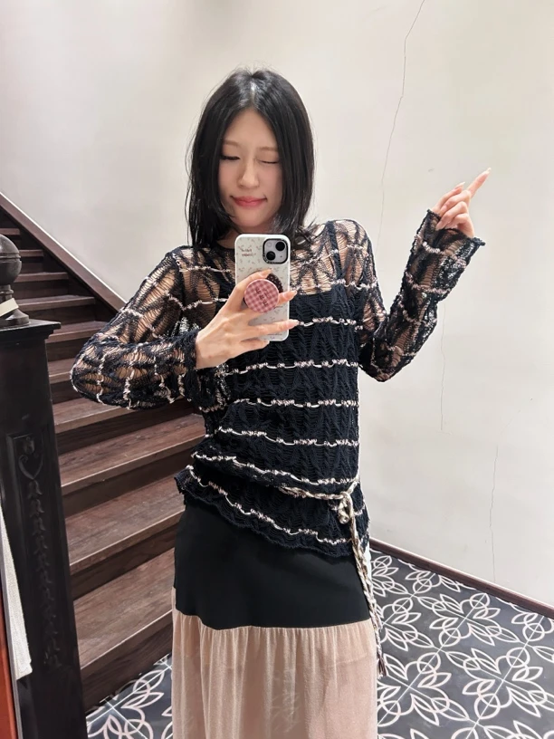 SANSTORE SWAYING 菱格纹罩衫 25 春夏