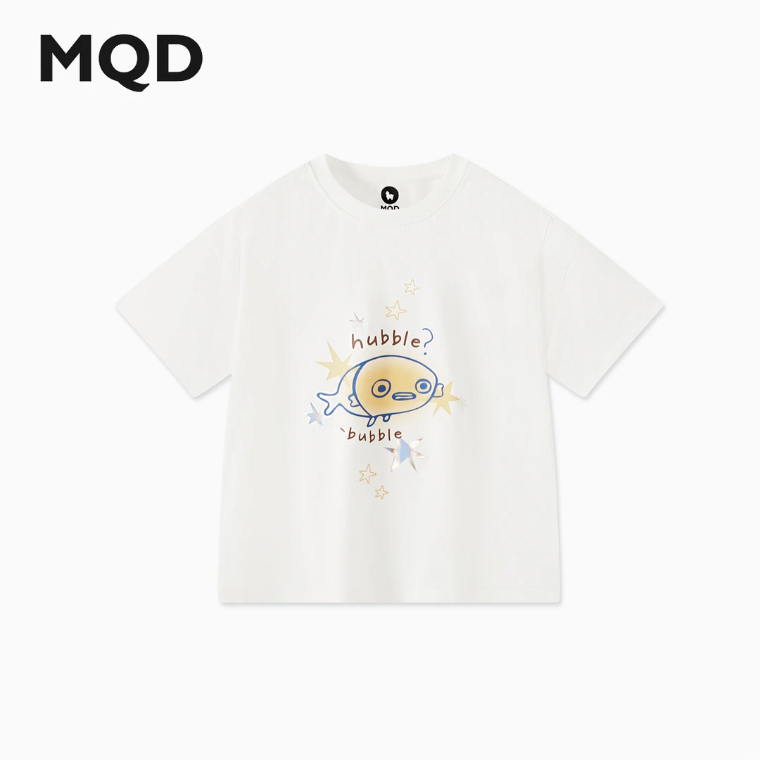 MQD童装儿童25夏季新品潮酷休闲卡通基础百搭短袖T恤9642W03H5