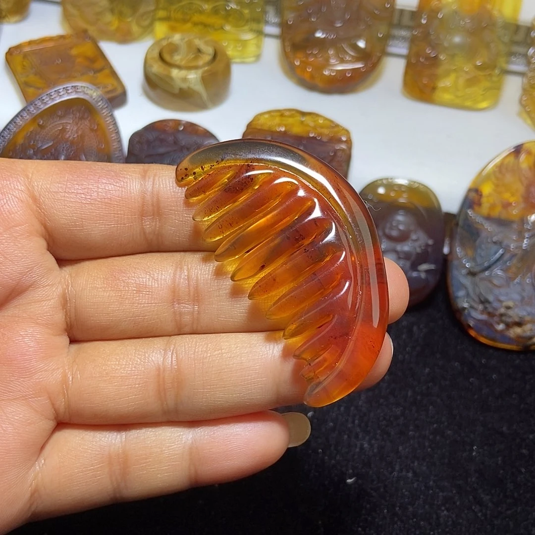 琥珀未镶嵌颈饰缅甸天然琥珀吊坠