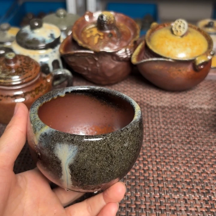 茶杯紫砂粘连窑腊杯180
