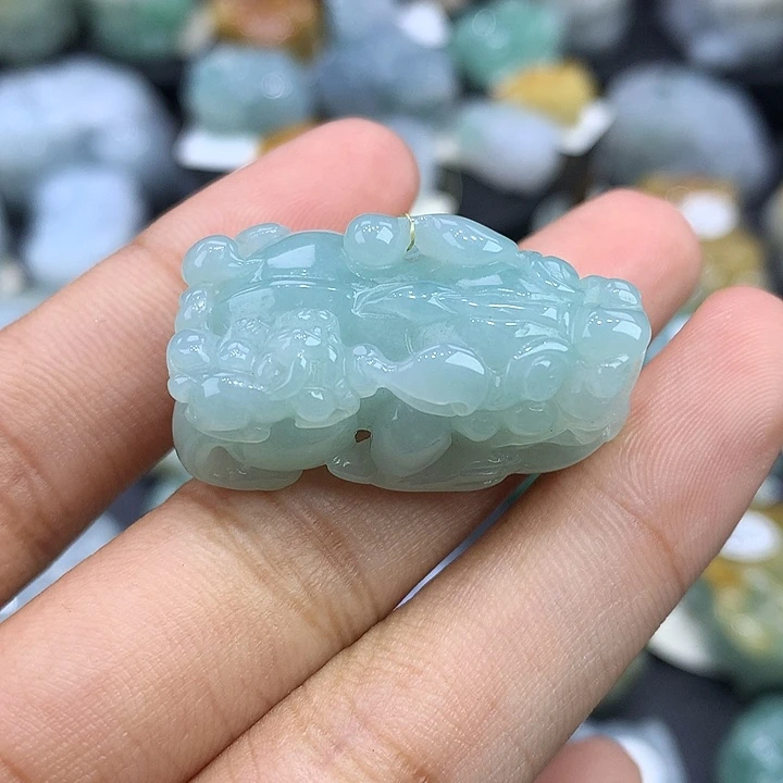 颈饰未镶嵌翡翠天然缅甸翡翠