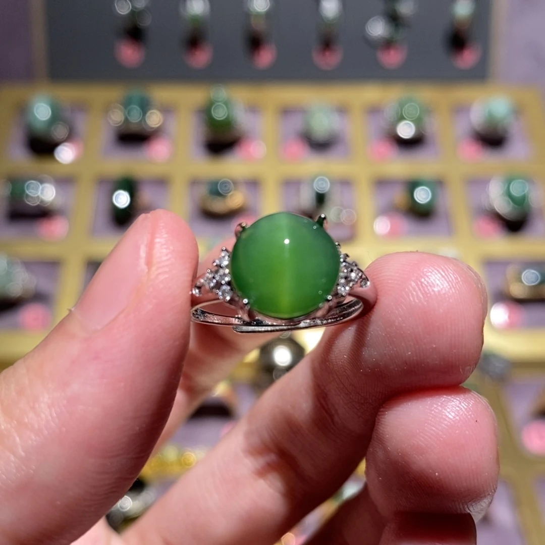 和田玉（碧玉）戒指未镶嵌