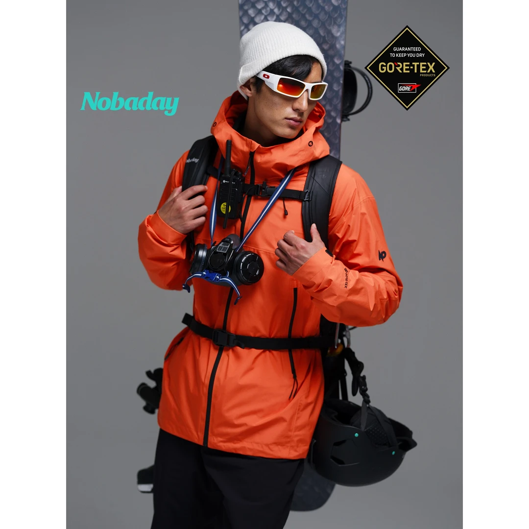 专业GORE-TEX冲锋衣户外防水防风外套连帽保暖登山服上衣