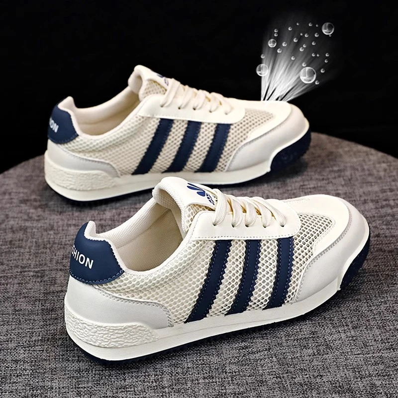 Moleubak镂空透气女鞋2025新款夏季网面薄款休闲鞋轻便阿甘板鞋