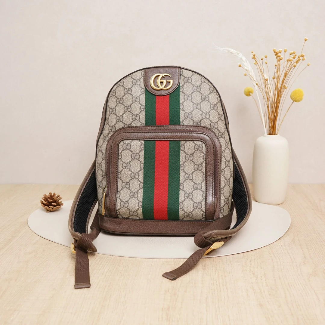 95新 GUCCI/古驰 双肩包老花DS033227