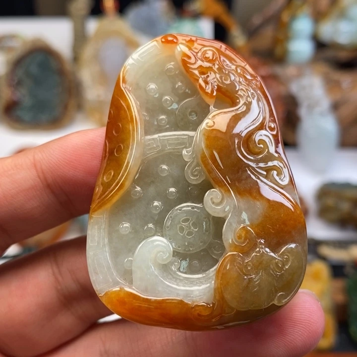 翡翠未镶嵌颈饰缅甸天然翡翠挂件