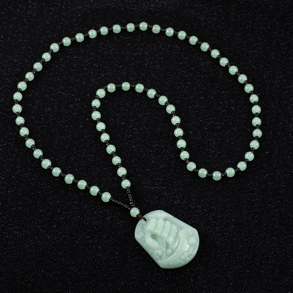 天然玉石珠宝 透种明水青海豪料华一帆风顺全珠项链 s0110