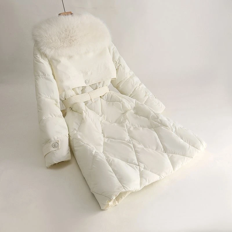 捡漏大牌外贸大毛领收腰长款外套MUZI2022005280