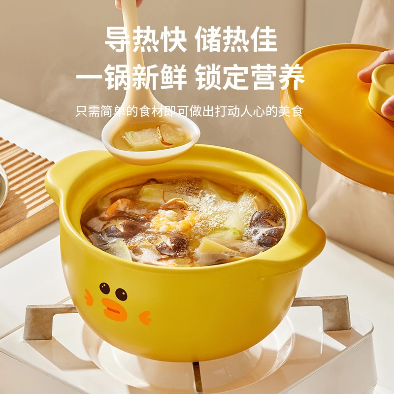 砂锅煲家用耐高温干烧不裂陶瓷燃气煤气灶专用煲仔饭炖汤沙锅汤煲