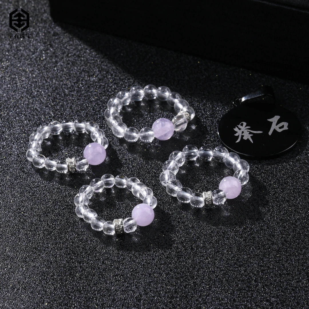 【举石珠宝】T0714-661-6水晶戒指（一件/多样性发/约4-6mm）J