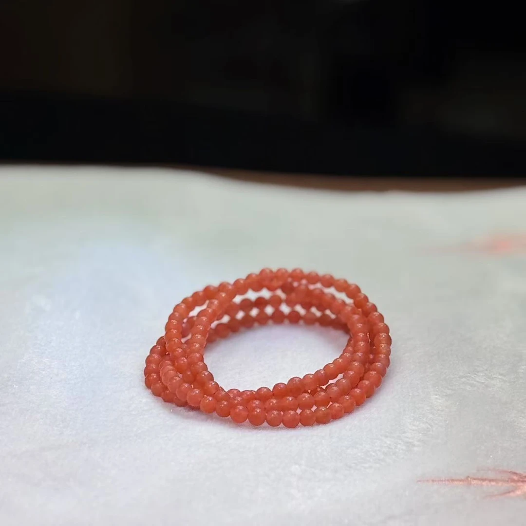保山南红玛瑙哑光4mm+多圈手串LY1619