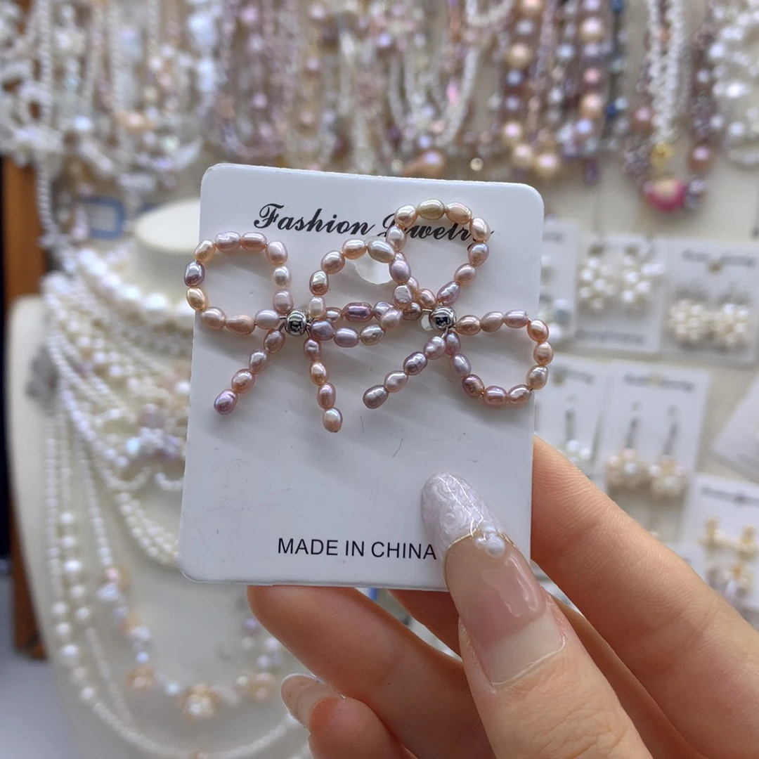 合金淡水珍珠耳饰项链