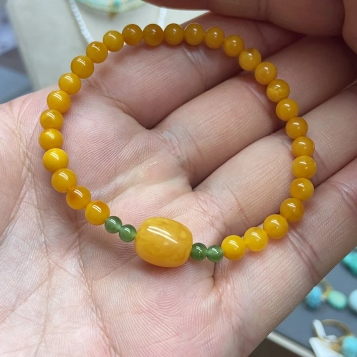 裸石琥珀未镶嵌手链
