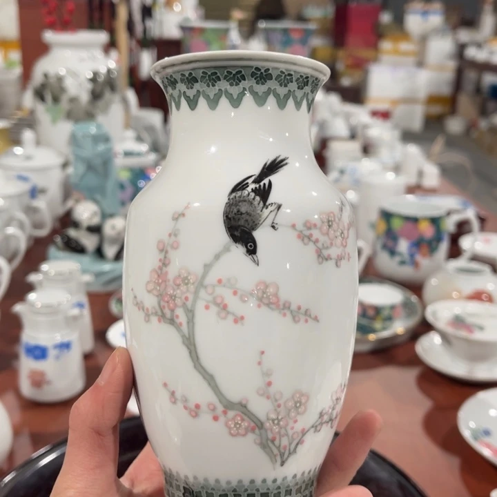 醴陵高温瓷手绘15厘米高80后