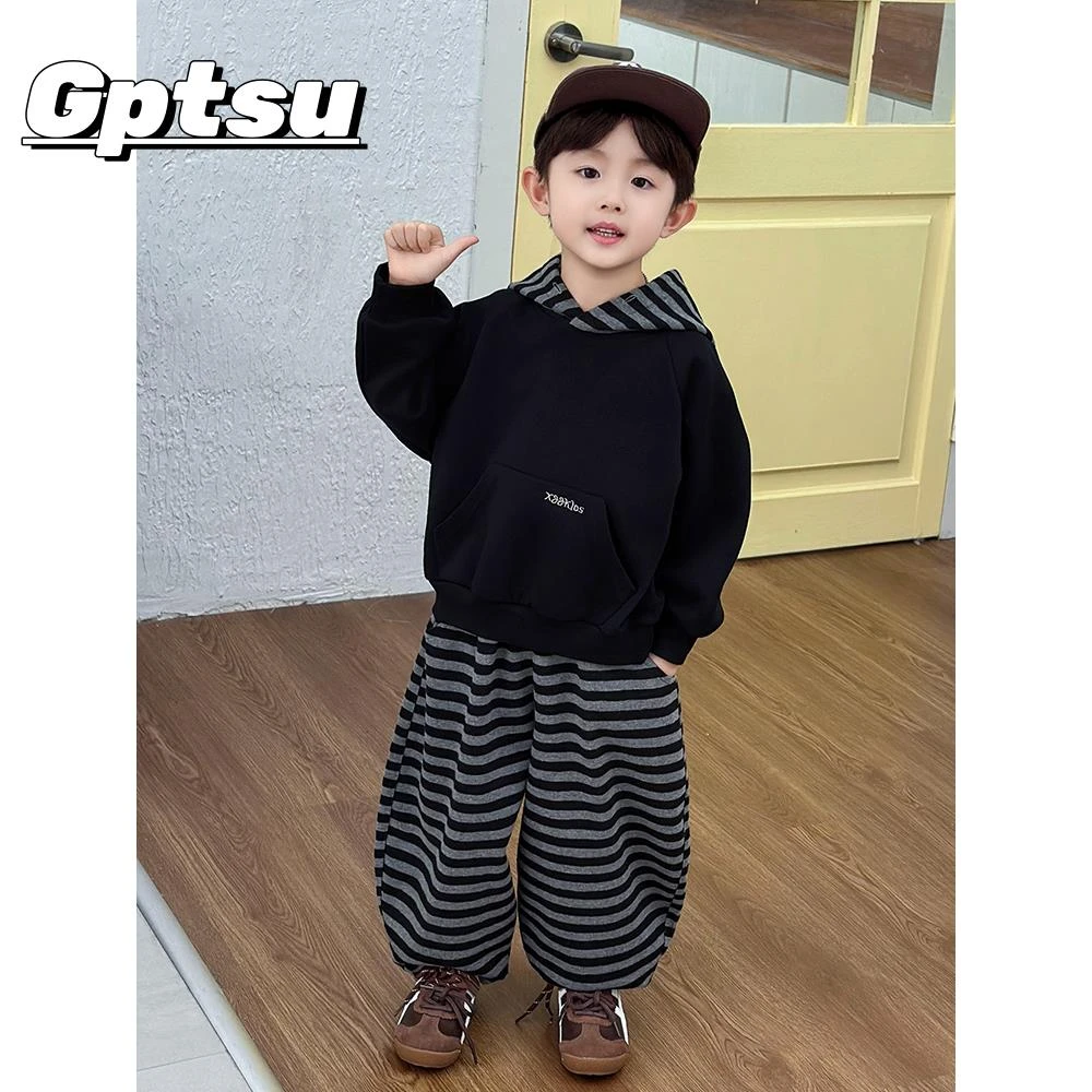 GPTSu男童秋装套装洋气儿童装卫衣卫裤休闲装宝宝痞帅炸街衣服潮