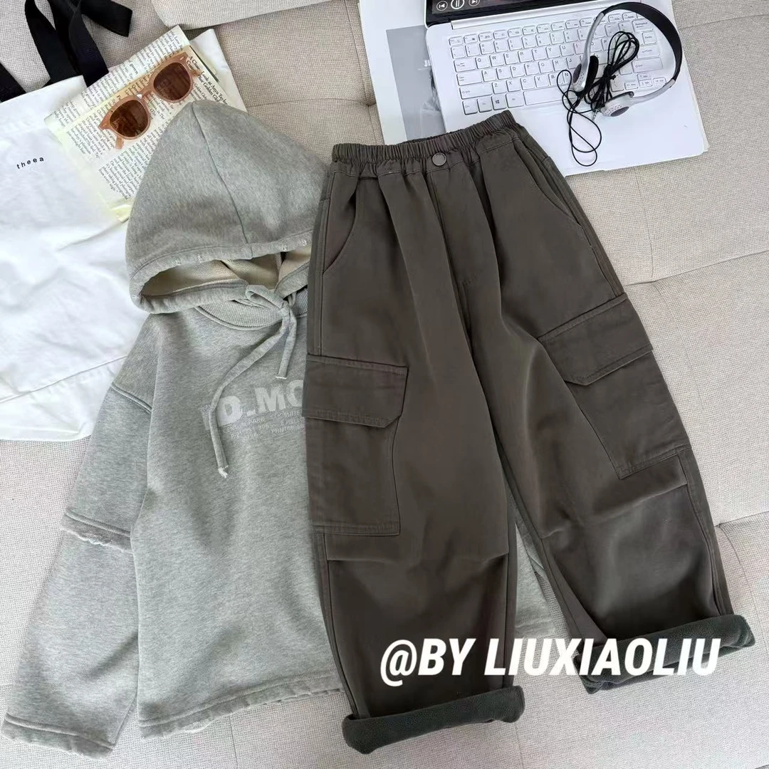 【现货】杭州六小六正版 BY LIUXIAOLIU冬季儿童加绒休闲裤20091