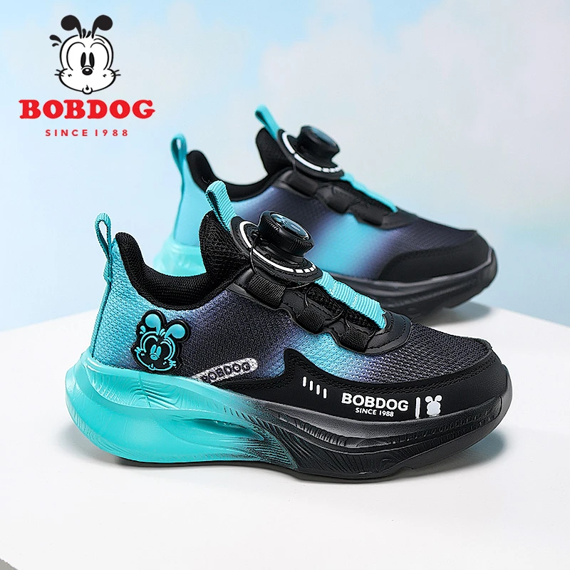 巴布豆童鞋男童运动鞋2025春秋新款透气网鞋小学生男孩儿童跑步鞋