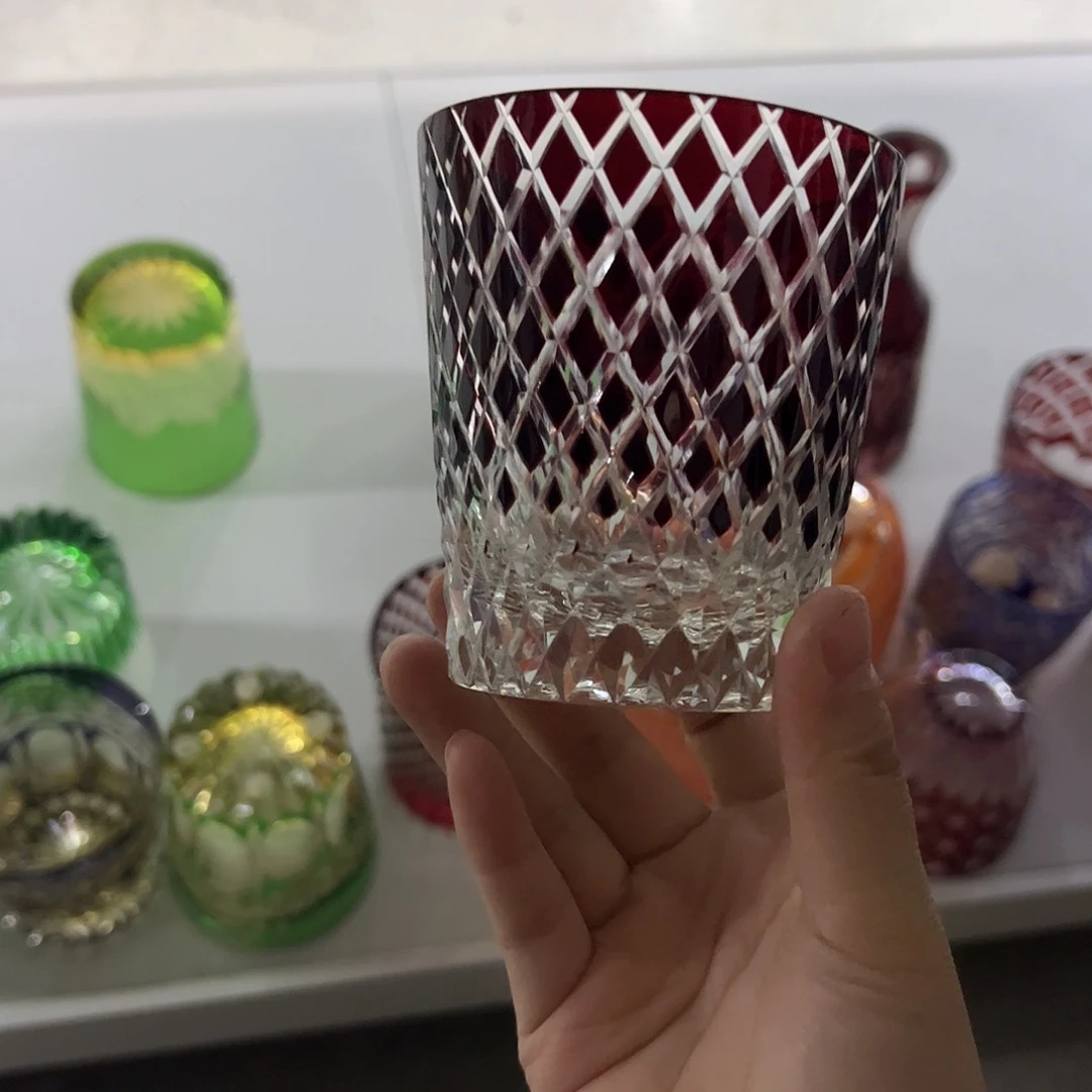 平底款水晶玻璃微瑕一个