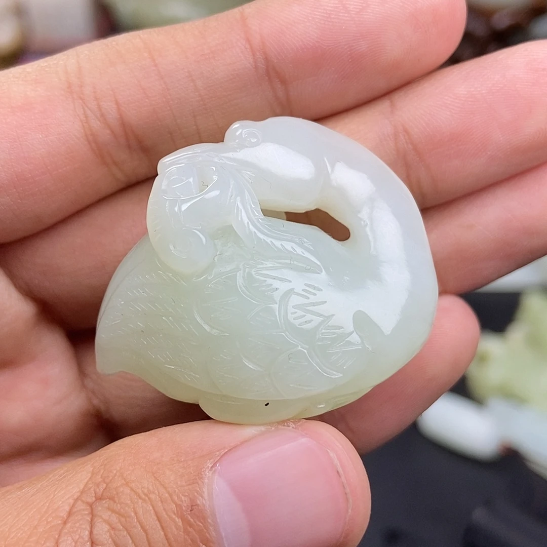 和田玉未镶嵌挂件