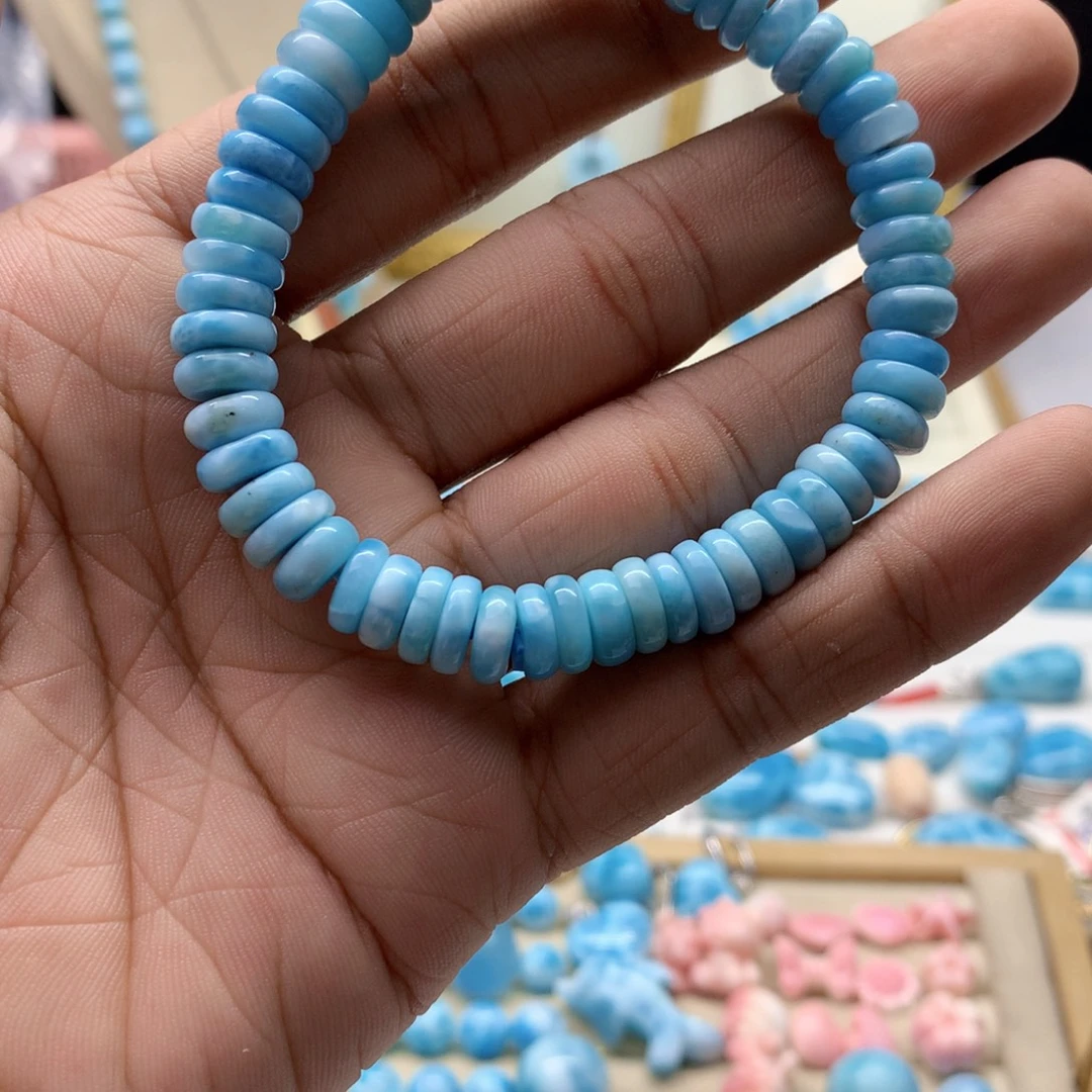 针钠钙石（海纹石）未镶嵌珠宝半成品