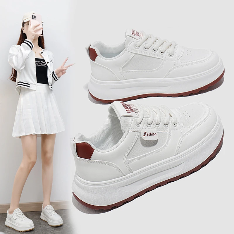 2025春季新款厚底板鞋女学生ins潮流小众复古韩版百搭休闲鞋H789