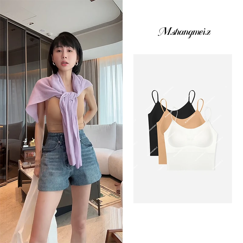 M.SHANGMEI.Z/沐熙美大哥告别束缚舒适亲肤通勤吊带背心X032192