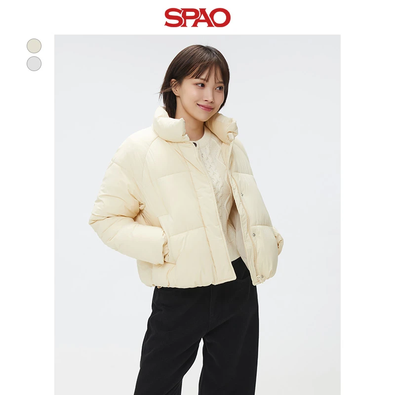 【商场同款新品】SPAO2025年春季女时尚棉袄保暖棉服外套SPJPF11G01