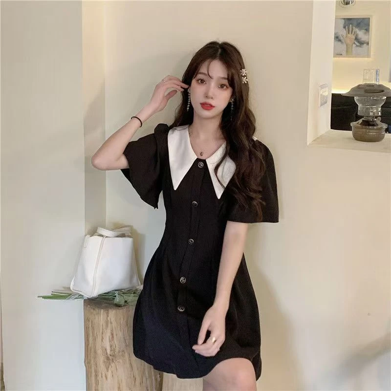 5101-5200常规显瘦氛围感气质连衣裙女装收腰裙子百搭外穿设计感