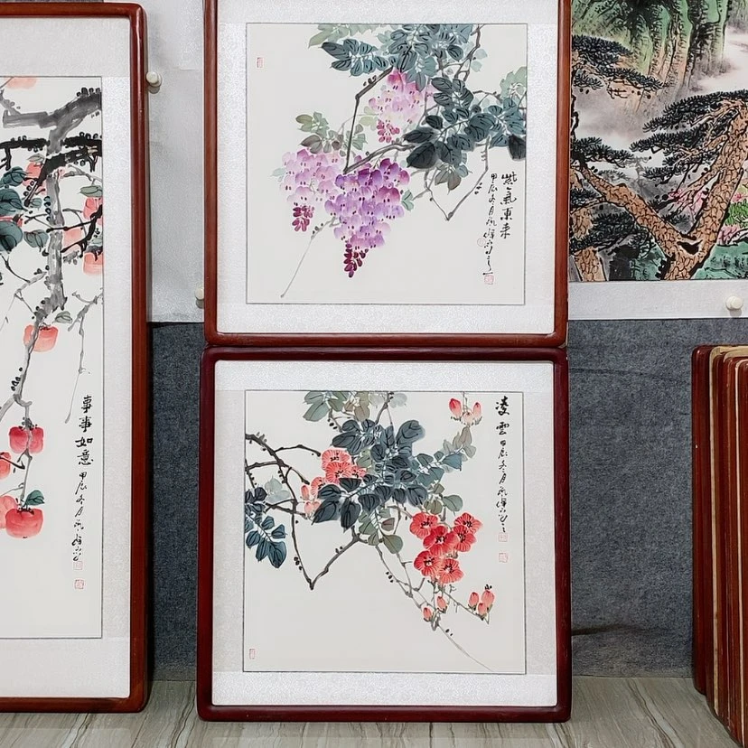 【闪购商品】国画书画作品带框65×65厘米