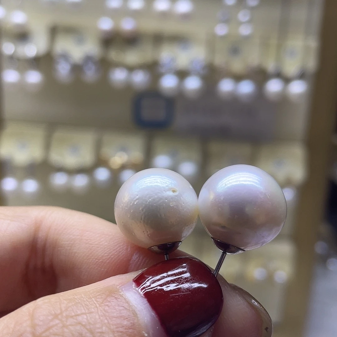 耳饰淡水珍珠银S925镶嵌